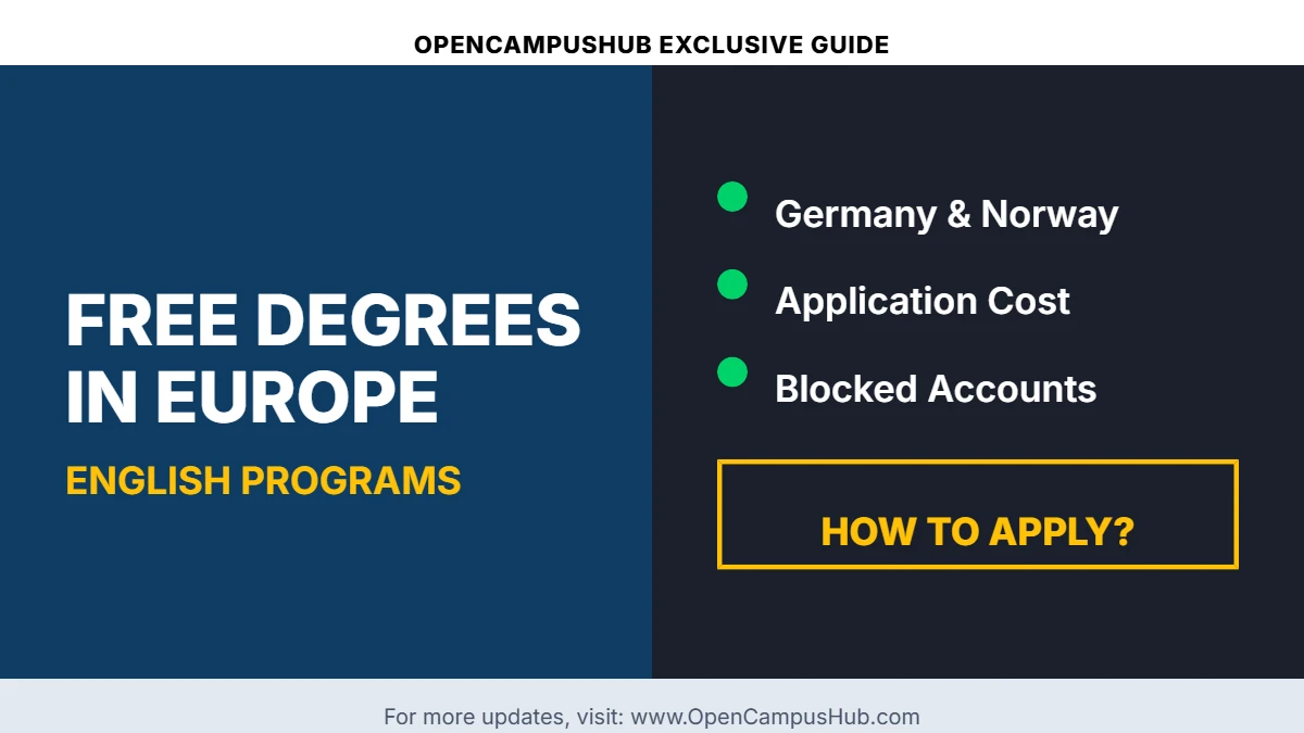 How to Find Tuition-Free English Programs in Europe