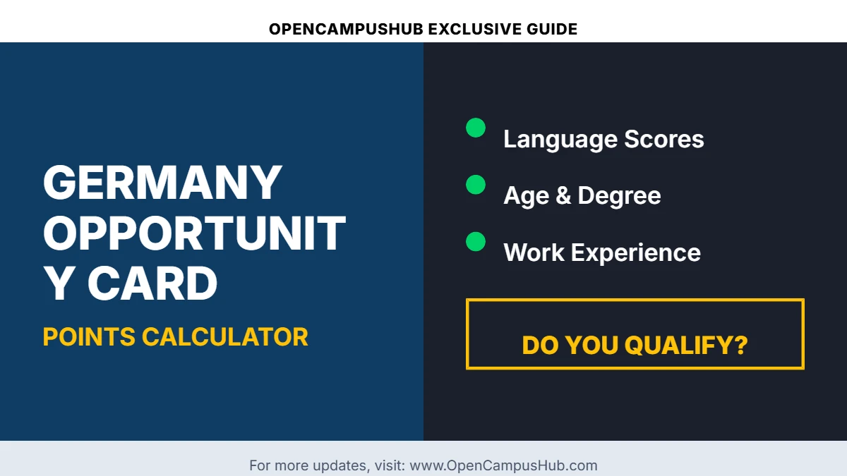 Germany Opportunity Card (Chancenkarte): Points Calculator Guide