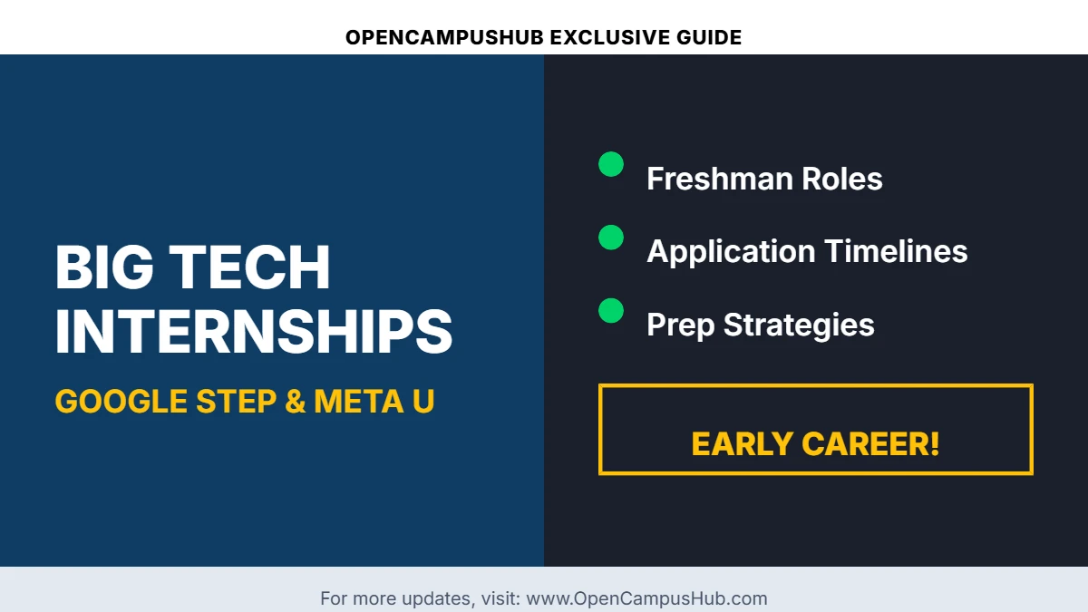 The Ultimate Guide to Big Tech Internships (Google STEP, Meta U)