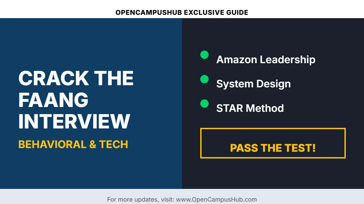 Cracking the FAANG Interview: Behavioral & Technical Tips