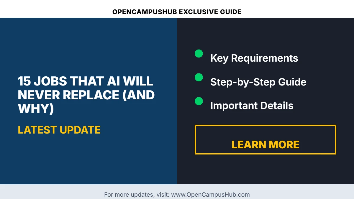 15 Jobs That AI Will Never Replace (And Why)