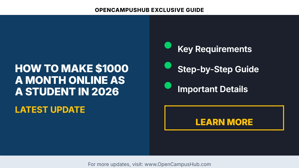 How to Make $1000 a Month Online as a Student in 2026