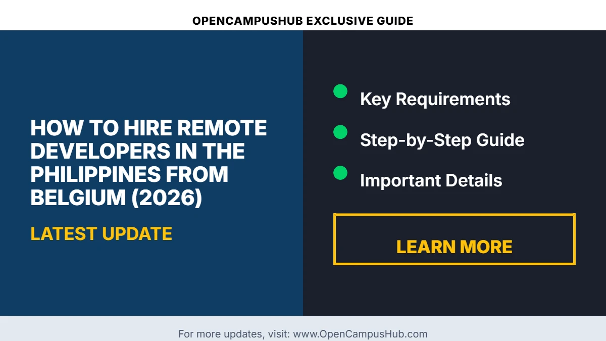 How to Hire Remote Developers in the Philippines from Belgium (2026)