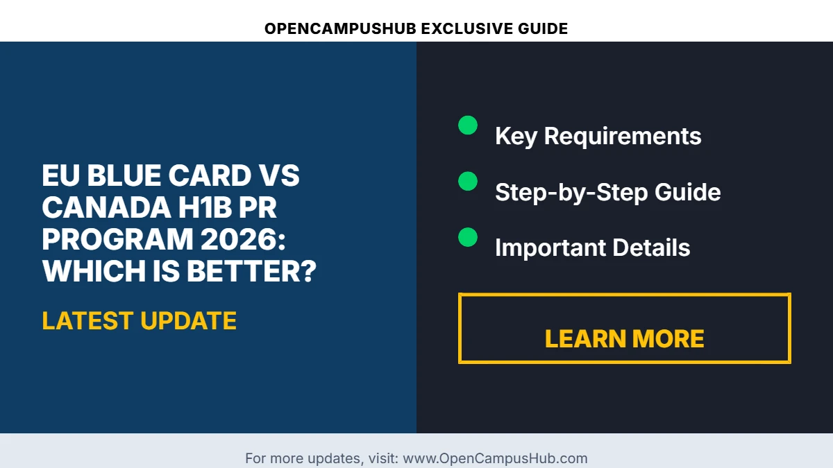 EU Blue Card vs Canada H1B PR Program 2026: Which is Better?