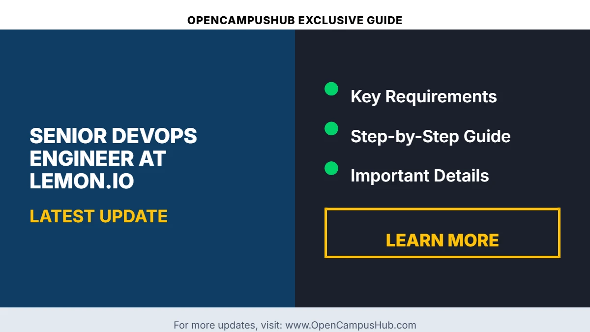 Senior DevOps Engineer at Lemon.io
