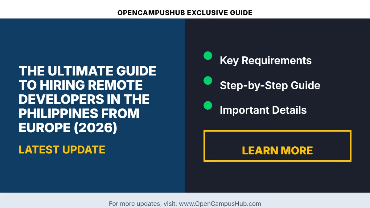 The Ultimate Guide to Hiring Remote Developers in the Philippines from Europe (2026)