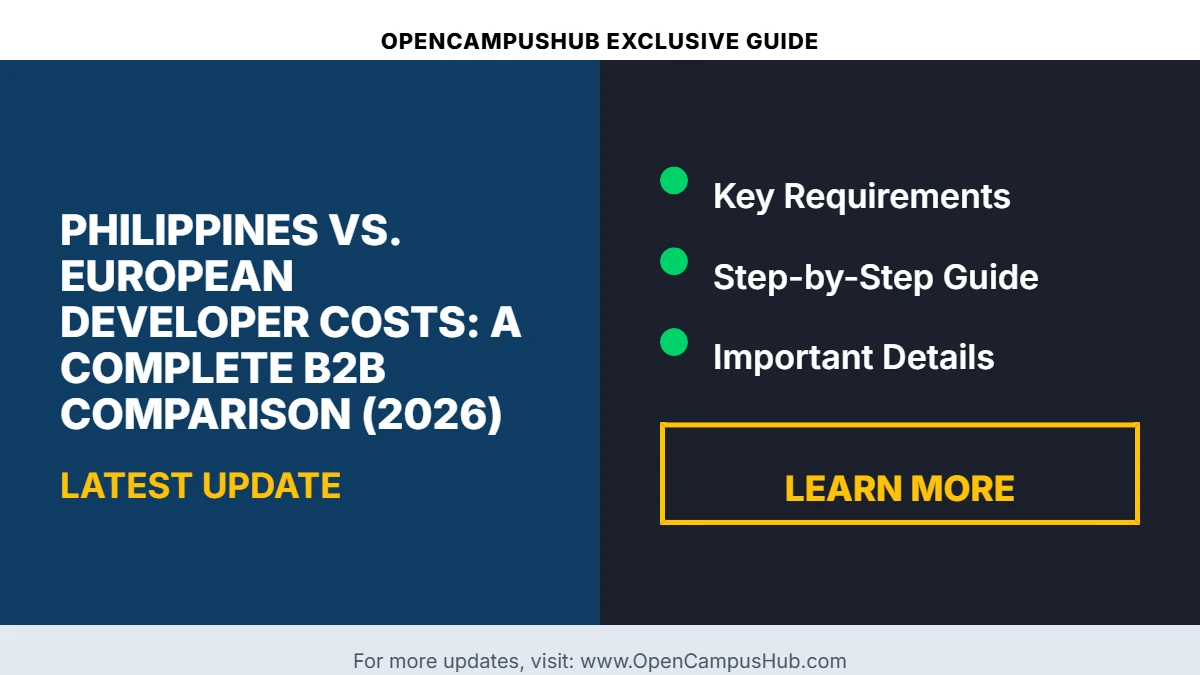 Philippines vs. European Developer Costs: A Complete B2B Comparison (2026)