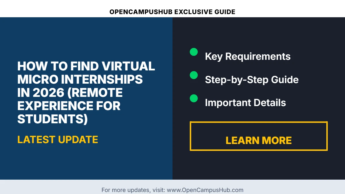How to Find Virtual Micro Internships in 2026 (Remote Experience for Students)
