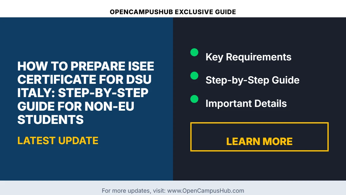 How to Prepare ISEE Certificate for DSU Italy: Step-by-Step Guide for Non-EU Students