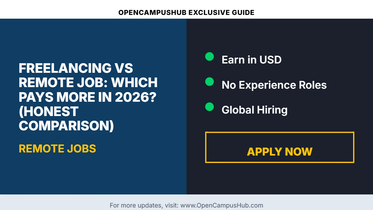 Freelancing vs Remote Job: Which Pays More in 2026? (Honest Comparison)