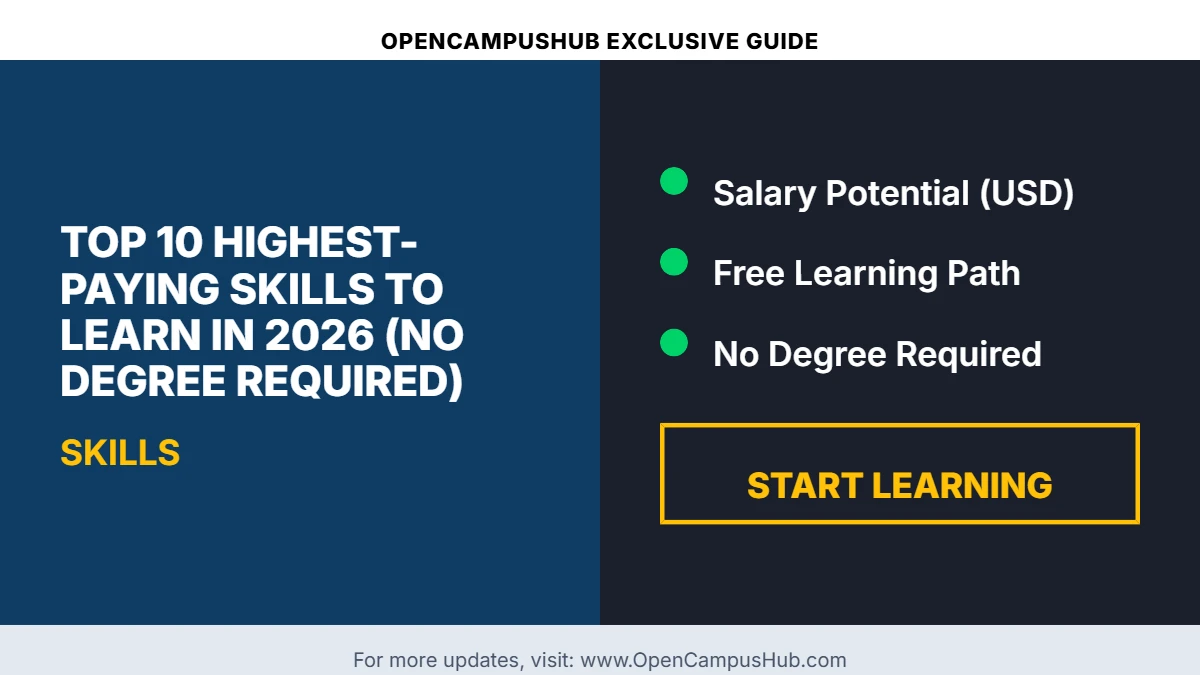 Top 10 Highest-Paying Skills to Learn in 2026 (No Degree Required)