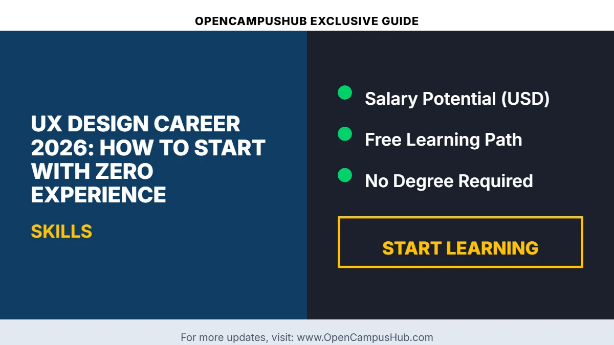 UX Design Career 2026: How to Start with Zero Experience