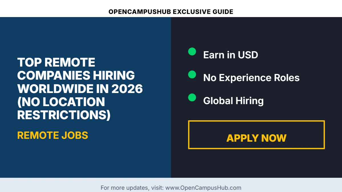 Top Remote Companies Hiring Worldwide in 2026 (No Location Restrictions)
