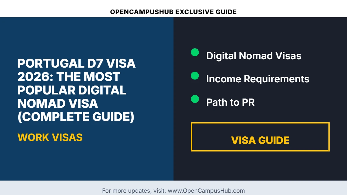 Portugal D7 Visa 2026: The Most Popular Digital Nomad Visa (Complete Guide)