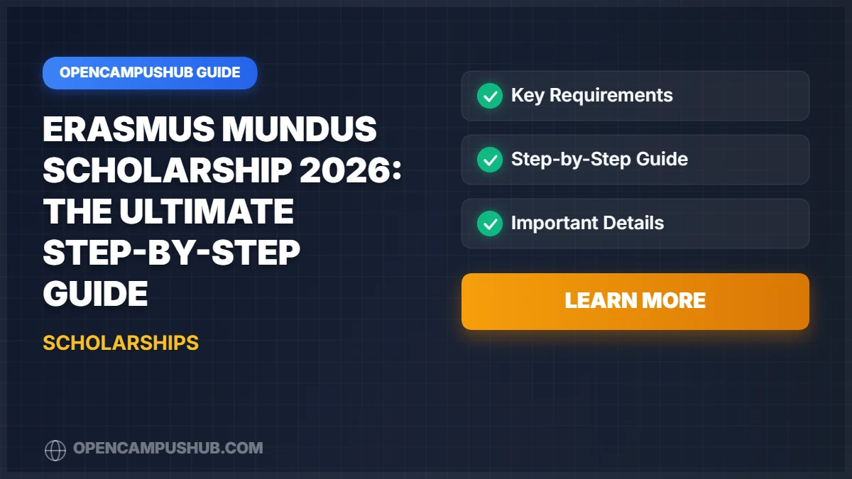 Erasmus Mundus Scholarship 2026: The Ultimate Step-by-Step Guide