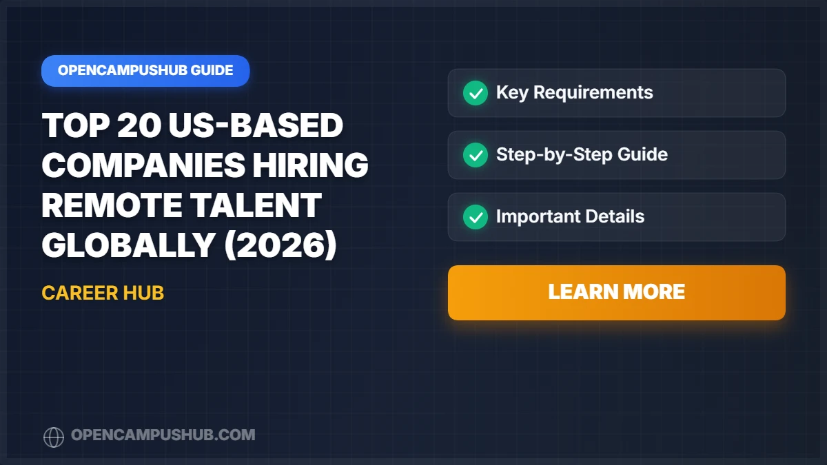 Top 20 US-Based Companies Hiring Remote Talent Globally (2026)