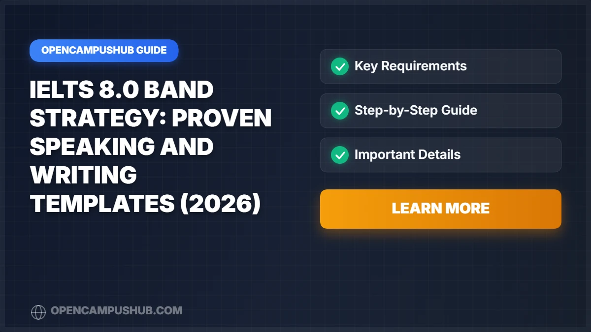 IELTS 8.0 Band Strategy: Proven Speaking and Writing Templates (2026)
