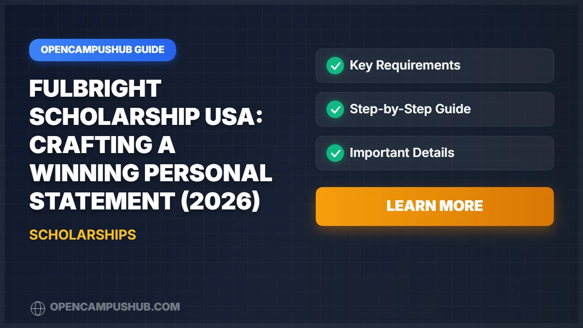 Fulbright Scholarship USA: Crafting a Winning Personal Statement (2026)
