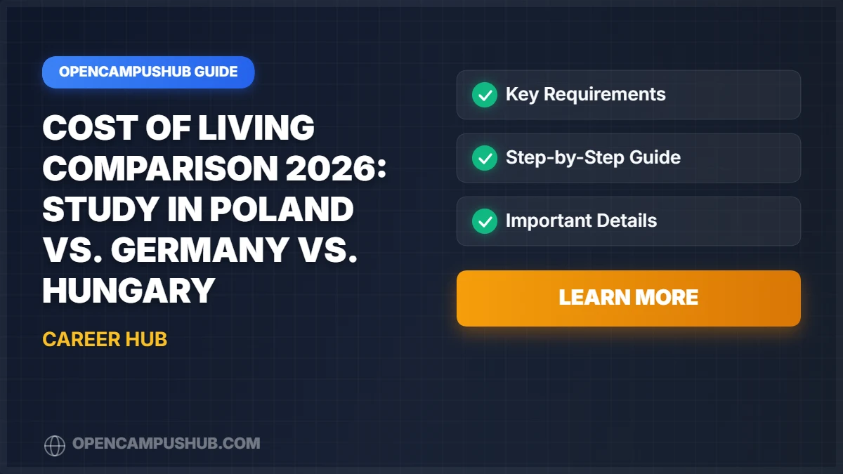 Cost of Living Comparison 2026: Study in Poland vs. Germany vs. Hungary