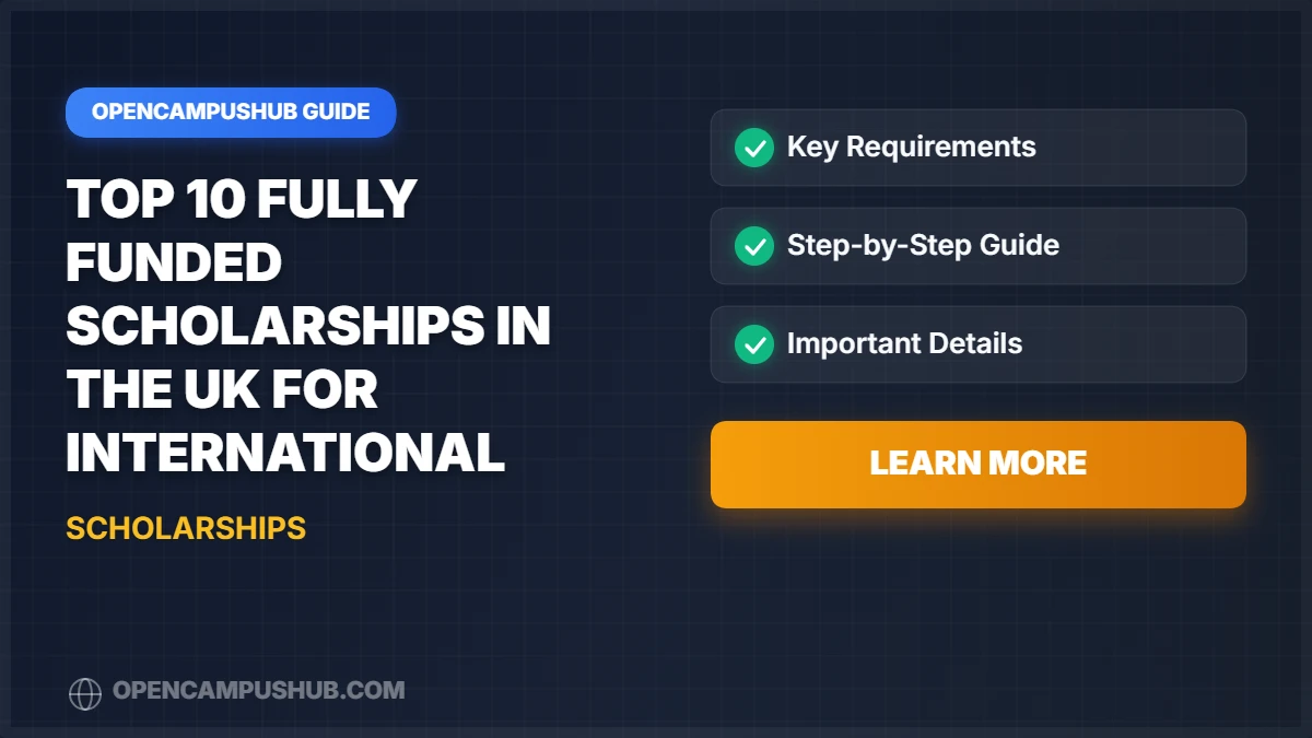 Top 10 Fully Funded Scholarships in the UK for International Students (2026)