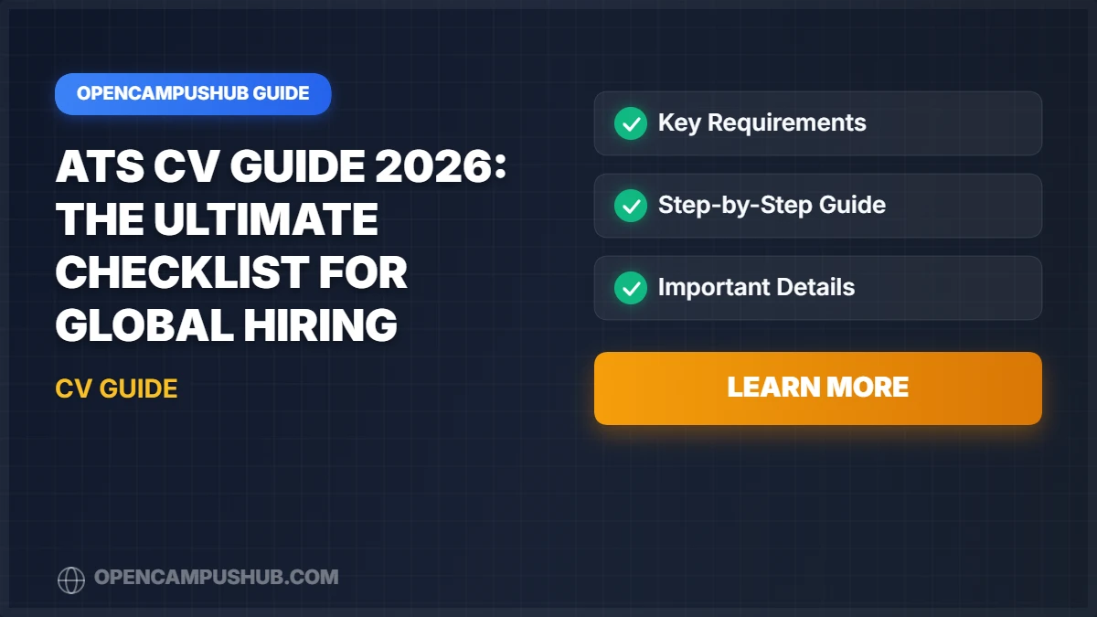ATS CV Guide 2026: The Ultimate Checklist for Global Hiring