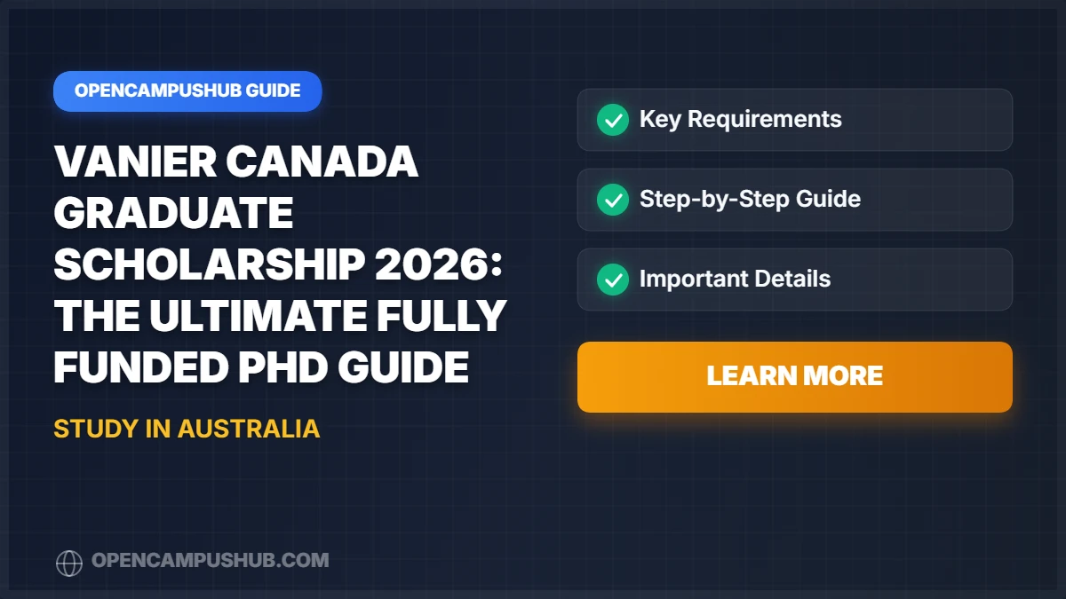 Vanier Canada Graduate Scholarship 2026: The Ultimate Fully Funded PhD Guide