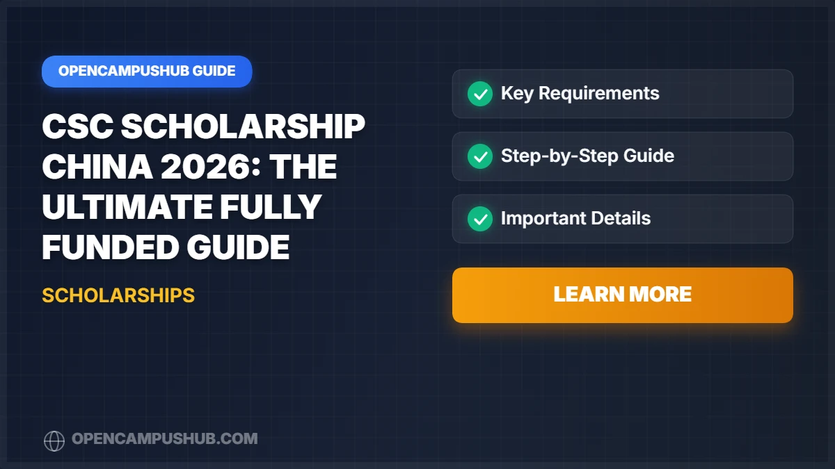 CSC Scholarship China 2026: The Ultimate Fully Funded Guide