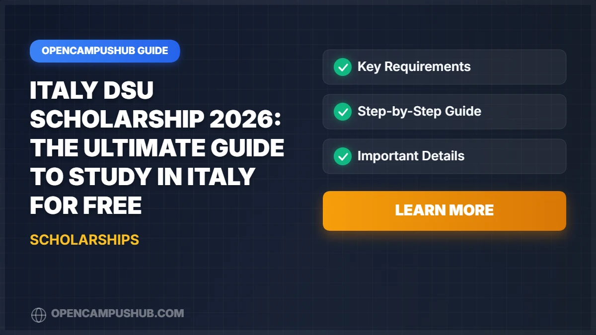 Italy DSU Scholarship 2026: The Ultimate Guide to Study in Italy for Free