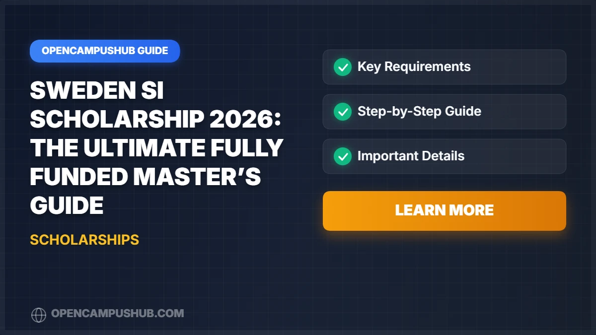 Sweden SI Scholarship 2026: The Ultimate Fully Funded Master’s Guide