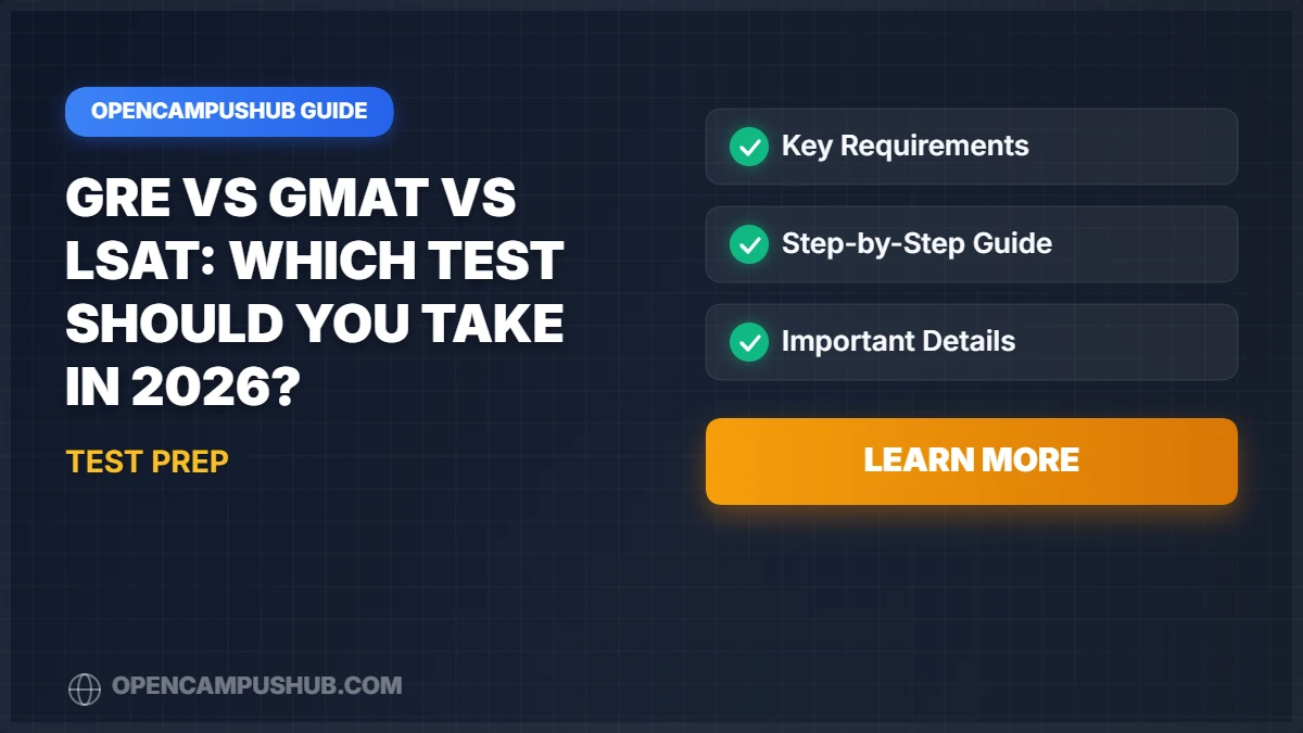 GRE vs GMAT vs LSAT: Which Test Should You Take in 2026?