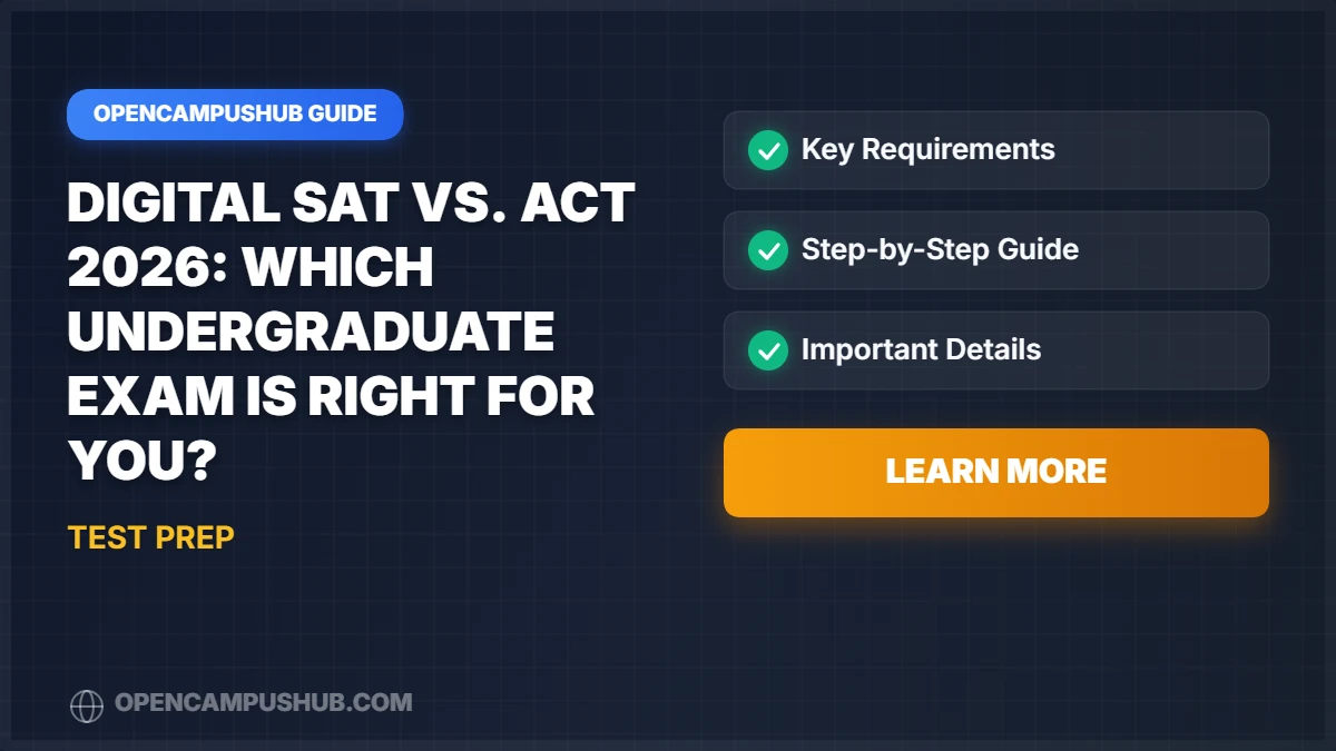Digital SAT vs. ACT 2026: Which Undergraduate Exam is Right for You?