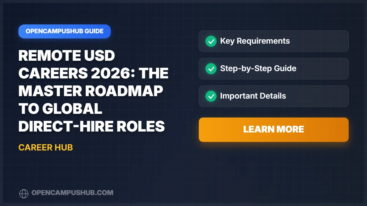 Remote USD Careers 2026: The Master Roadmap to Global Direct-Hire Roles