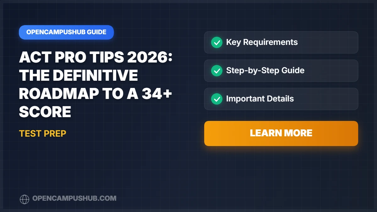 ACT Pro Tips 2026: The Definitive Roadmap to a 34+ Score