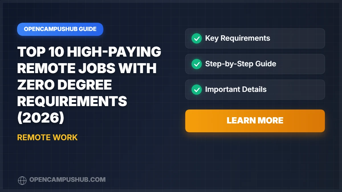 Top 10 High-Paying Remote Jobs with Zero Degree Requirements (2026)