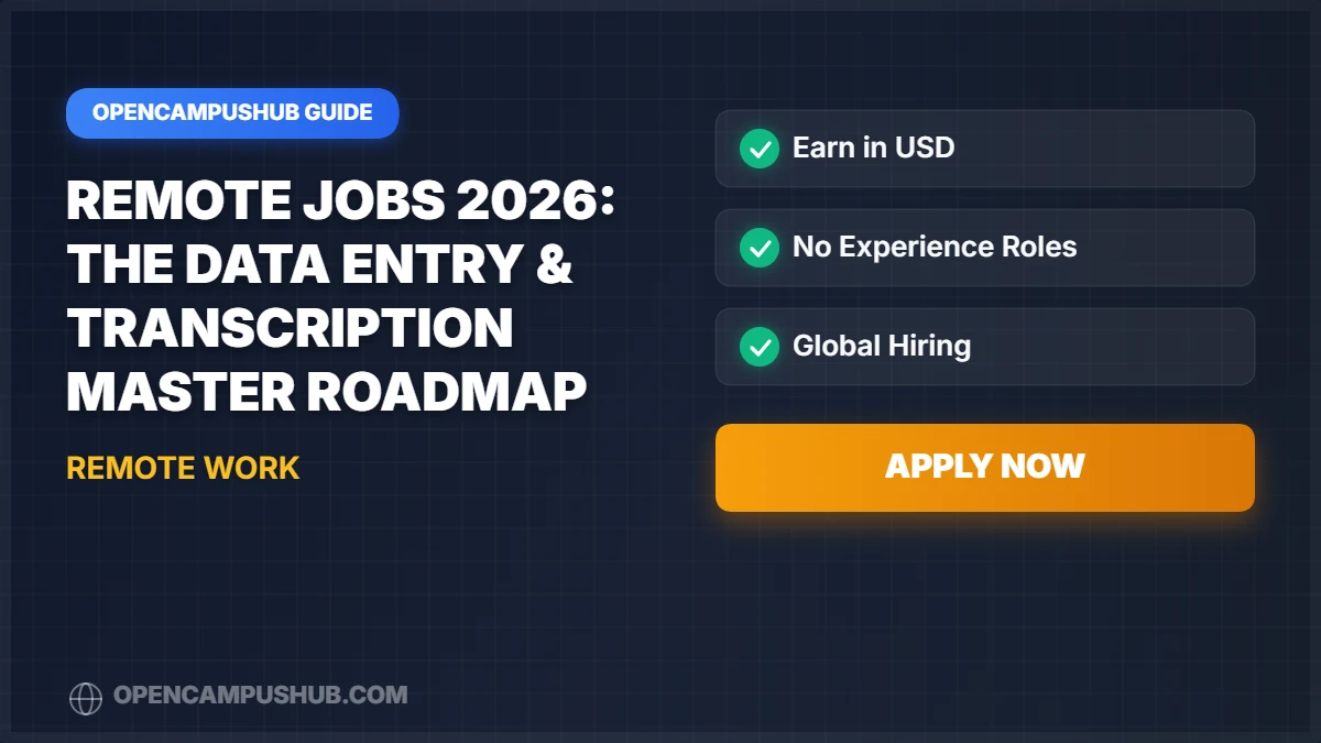 Remote Jobs 2026: The Data Entry & Transcription Master Roadmap