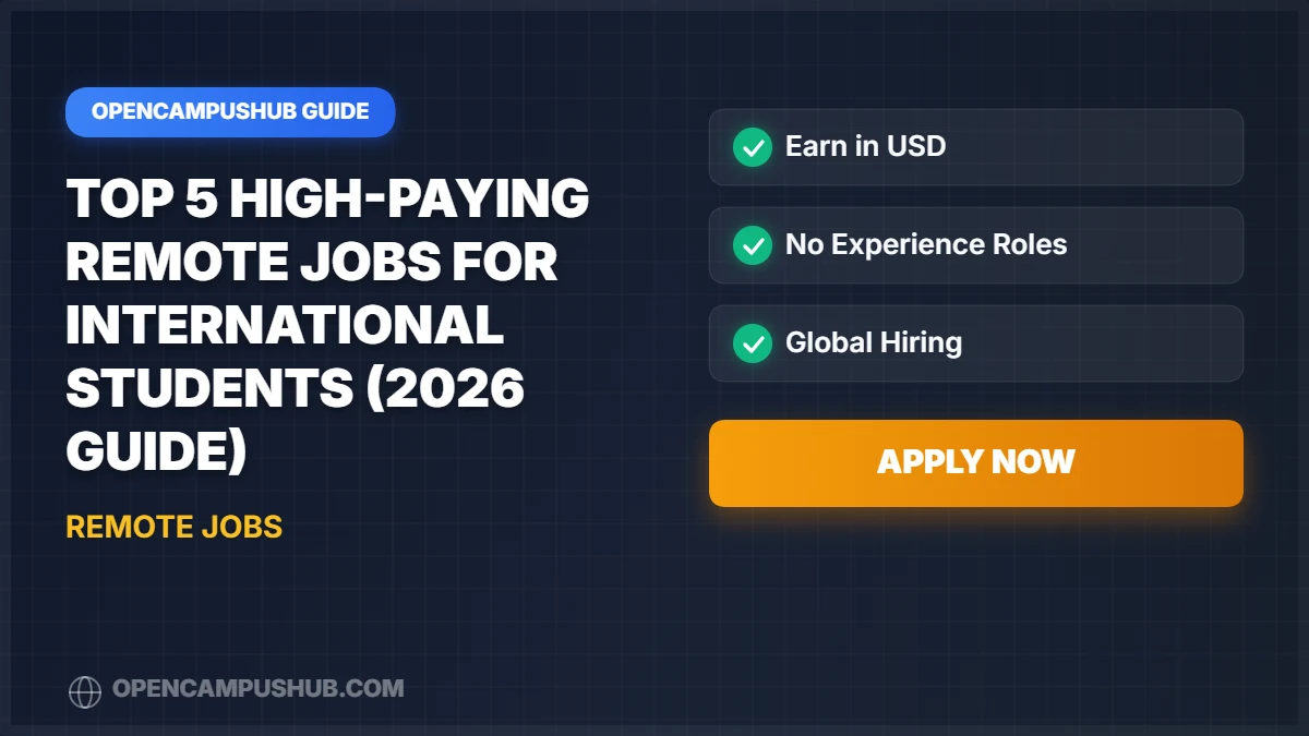 Top 5 High-Paying Remote Jobs for International Students (2026 Guide)