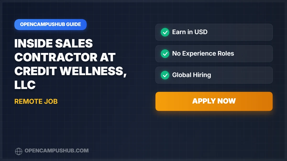 Inside Sales Contractor at Credit Wellness, LLC