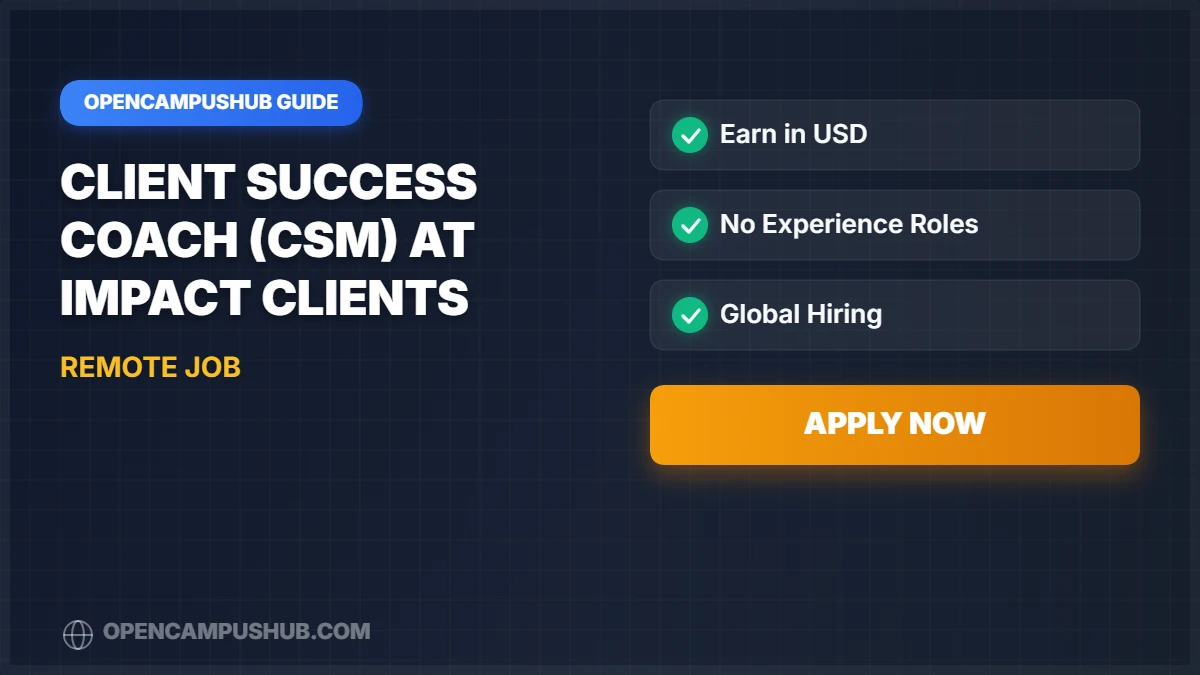 Client Success Coach (CSM) at Impact Clients