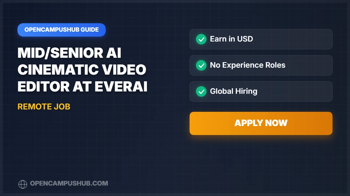 Mid/Senior AI Cinematic Video Editor at EverAI