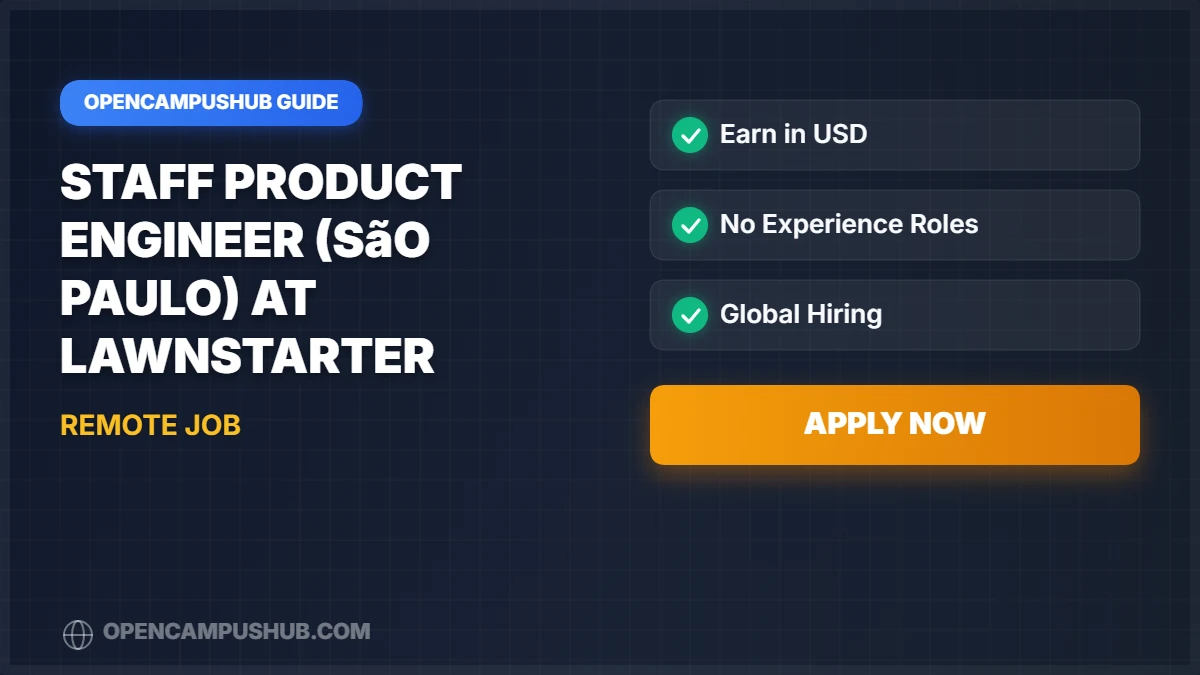 Staff Product Engineer (São Paulo) at LawnStarter
