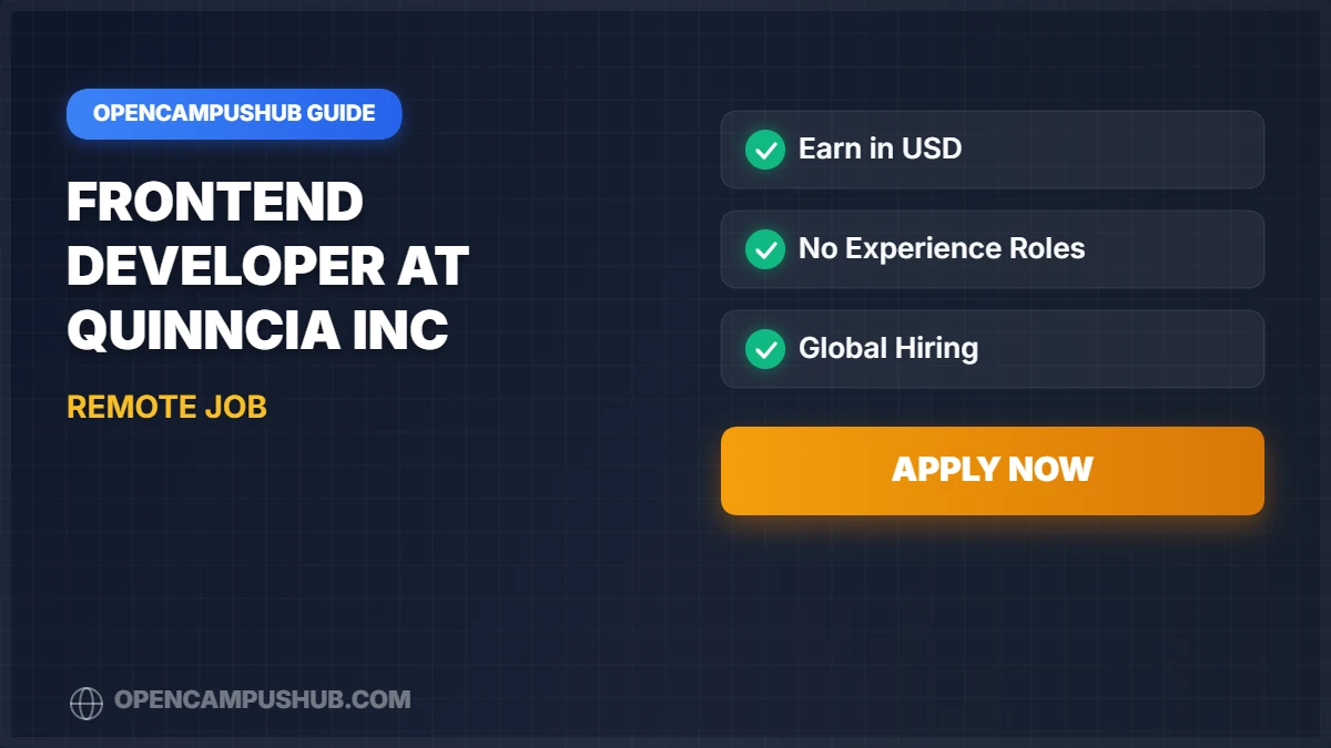 Frontend Developer at Quinncia Inc