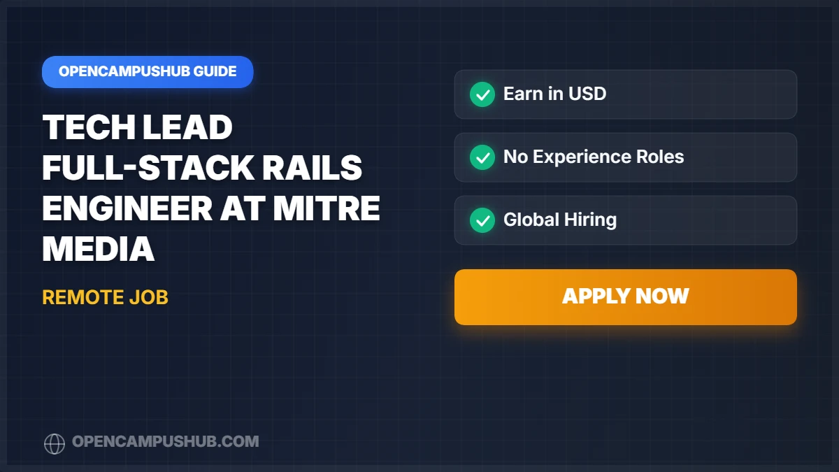 Tech Lead Full-Stack Rails Engineer at Mitre Media