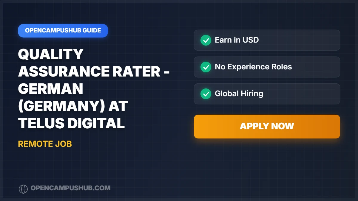 Quality Assurance Rater - German (Germany) at TELUS Digital