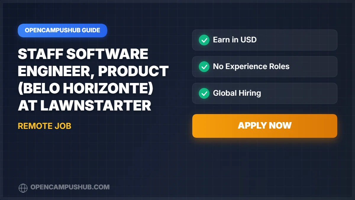 Staff Software Engineer, Product (Belo Horizonte) at LawnStarter
