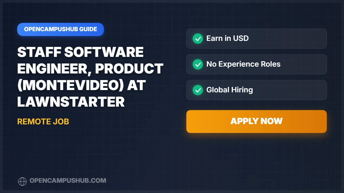 Staff Software Engineer, Product (Montevideo) at LawnStarter