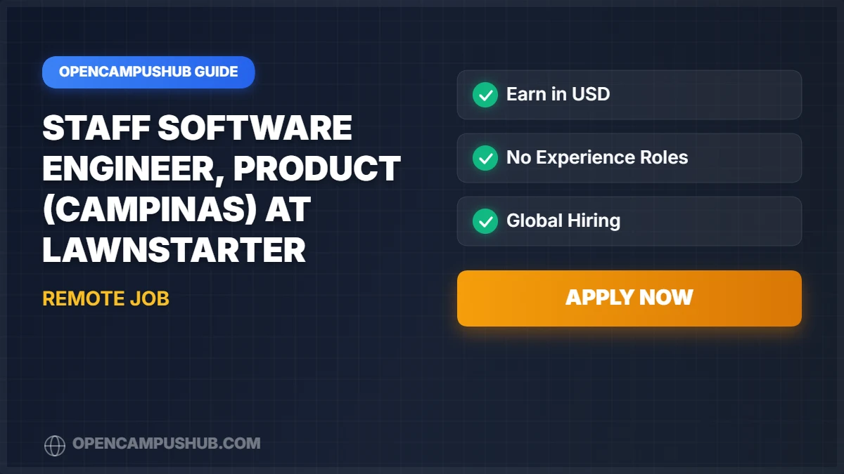 Staff Software Engineer, Product (Campinas) at LawnStarter