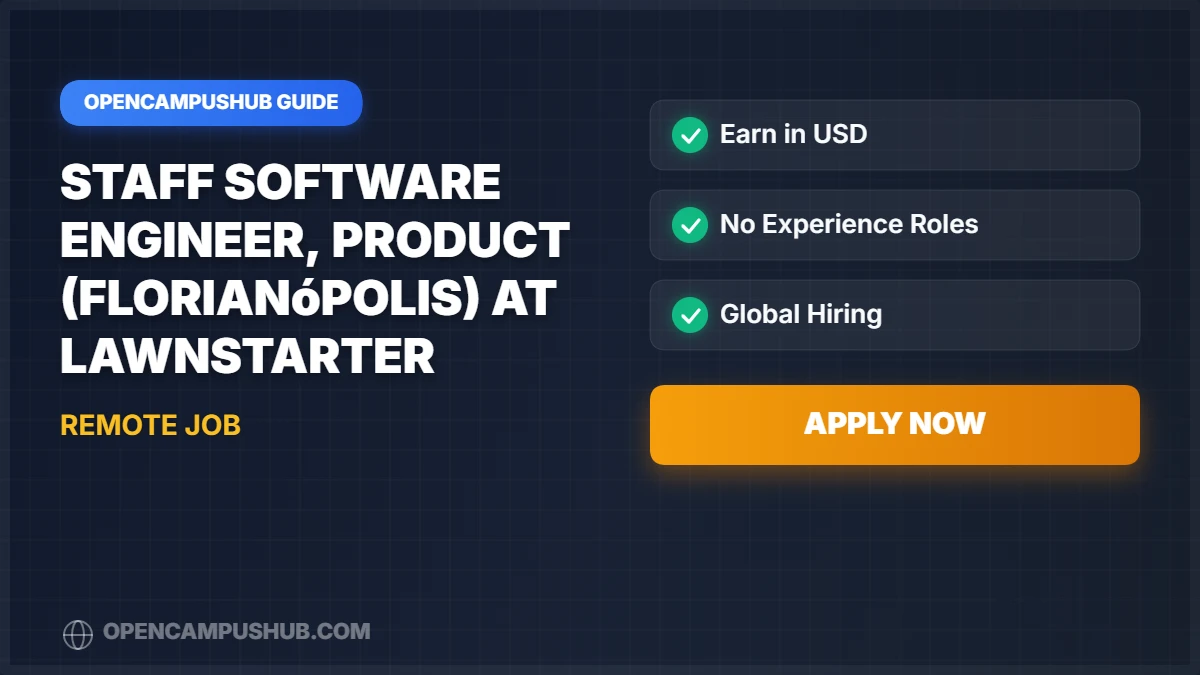 Staff Software Engineer, Product (Florianópolis) at LawnStarter