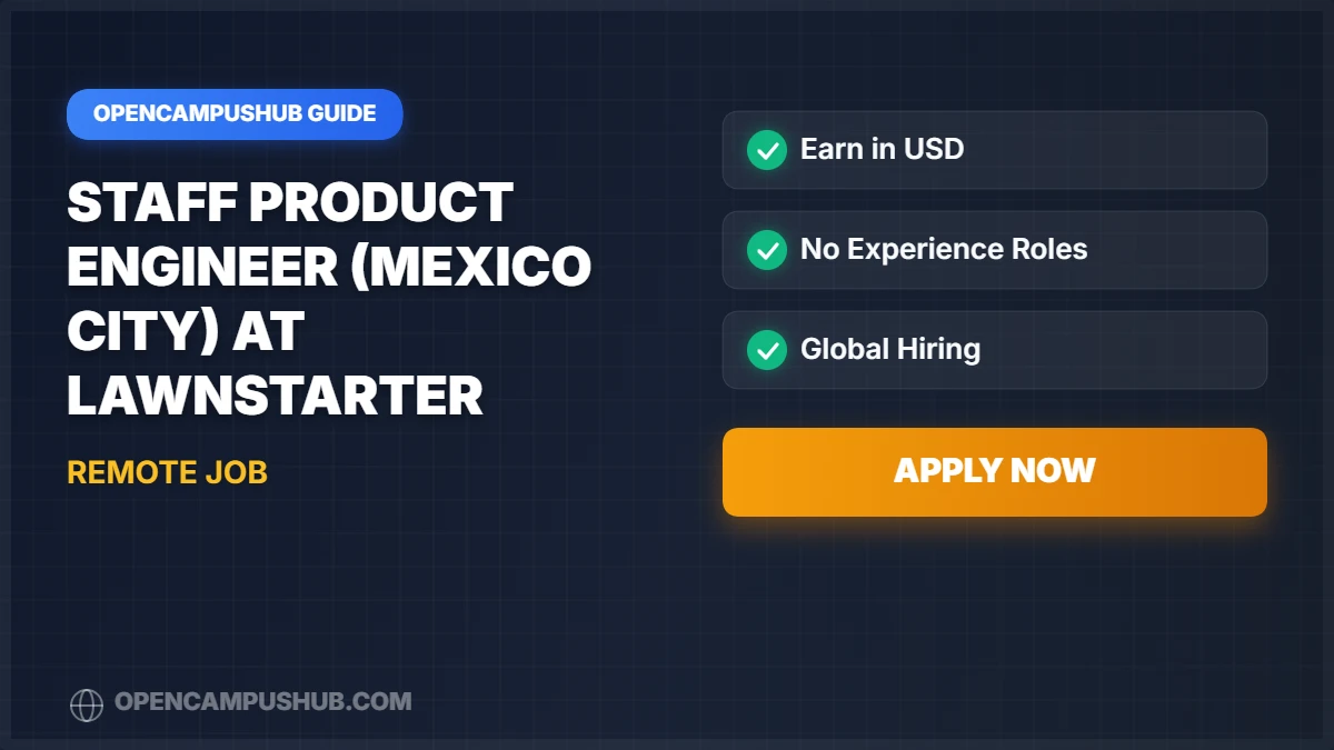 Staff Product Engineer (Mexico City) at LawnStarter