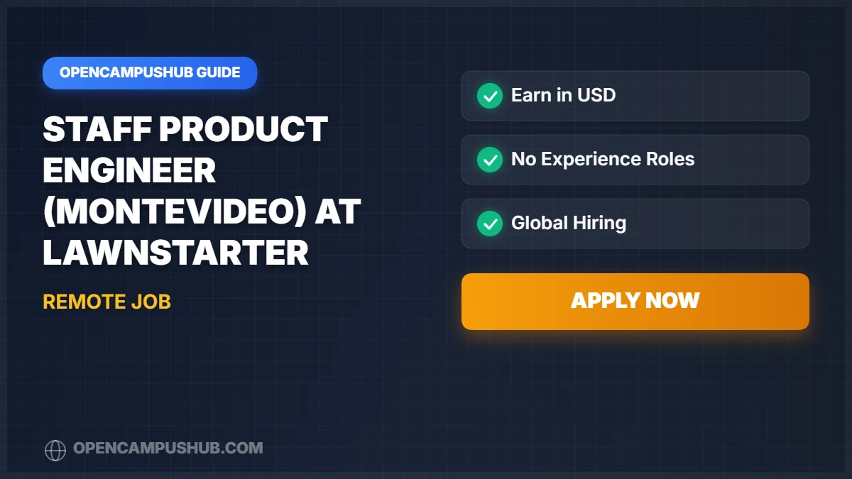 Staff Product Engineer (Montevideo) at LawnStarter