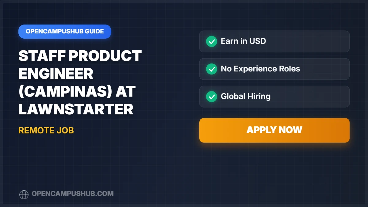 Staff Product Engineer (Campinas) at LawnStarter